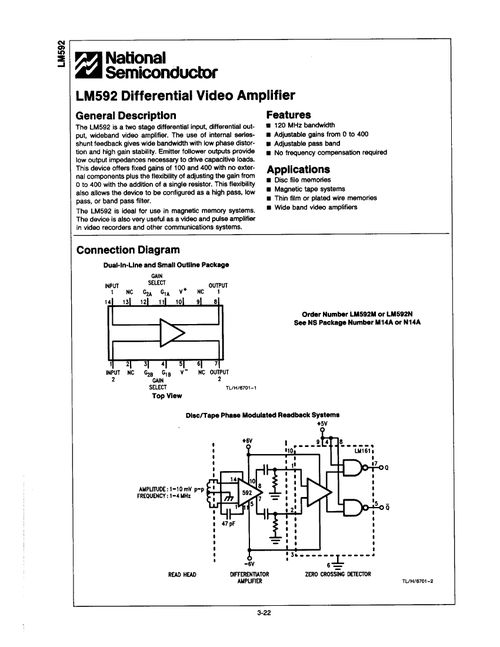 LM592M 高性能IC的詳細(xì)資料與采購指南